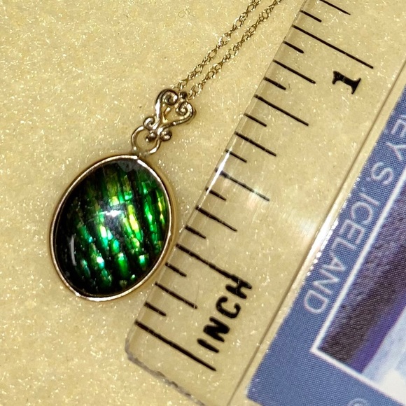 14k Ammolite Necklace - Picture 4 of 11